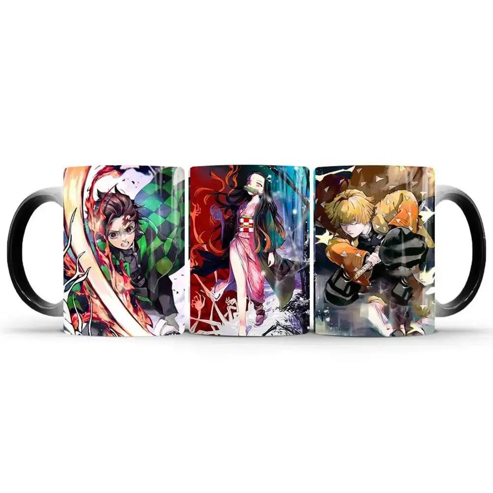 Demon Slayer Tasse – Mit Tanjiro Hanafuda-Ohrring-Griff, Offiziell Lizenziert, 400 Ml Keramik
